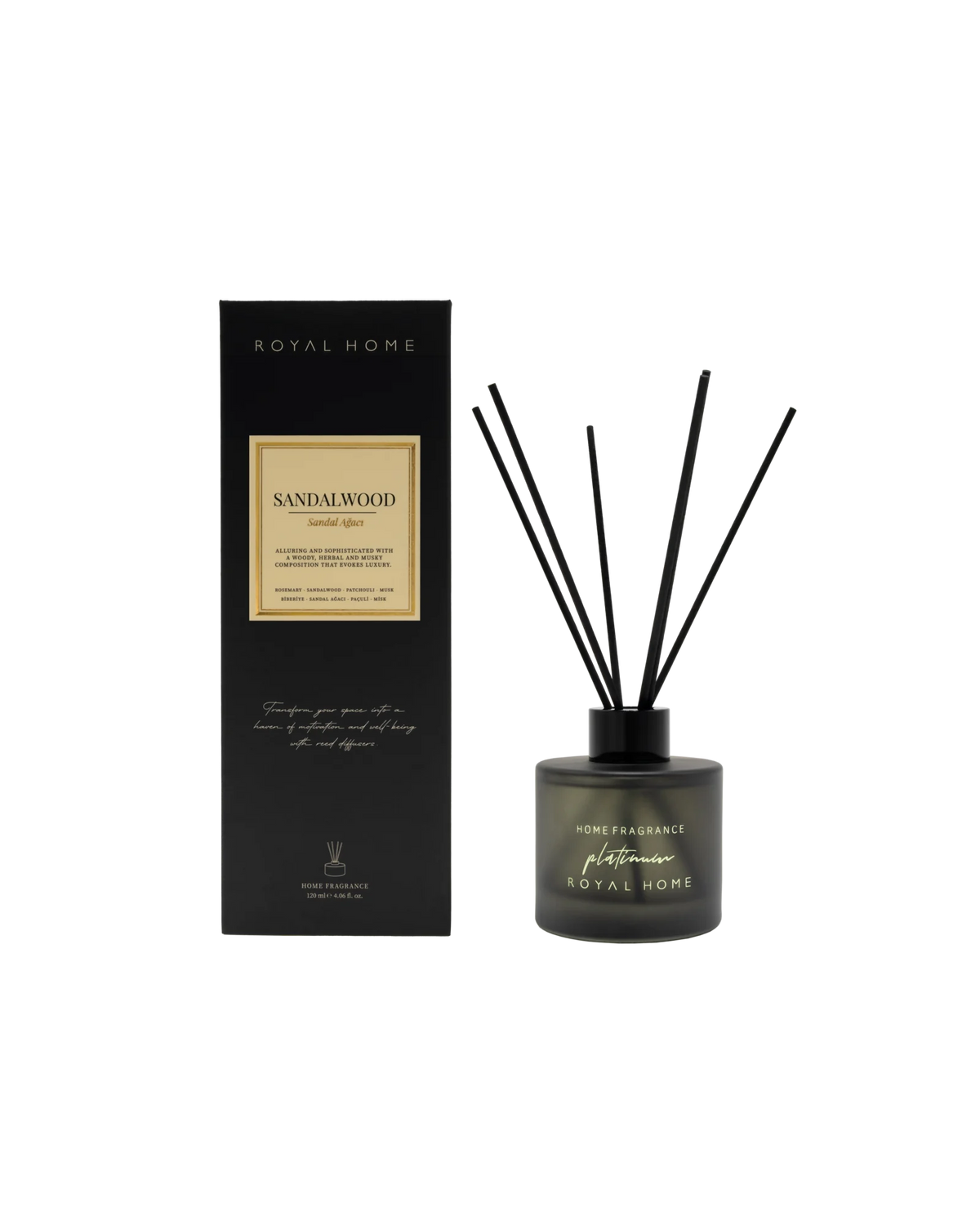 Sandalwood Reed Diffuser Royal Platinum, 120 мл — фото 1
